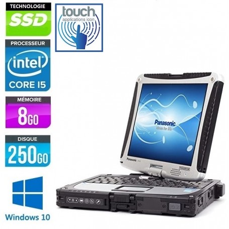 PANASONIC Toughbook CF-19 MK6 8Go 256Go SSD LED 10.4'' TACTILE Carte 3G/GPS Windows 10 Pro 64Bits GARANTIE 2 ANS