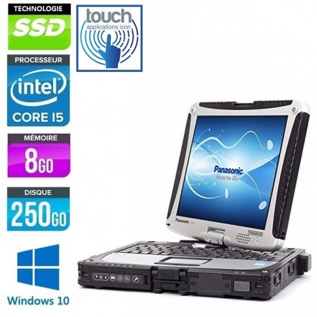 TOUGHBOOK CF-19 MK6 LED 10.4'' 8Go 256Go SSD Carte 3G Windows 10 Pro 64Bits GARANTIE 2 ANS