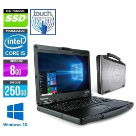 PANASONIC Toughbook CF-54 MK1 Core i5-5300u 8Go 256Go SSD 14'' LED TACTILE FULL HD Windows 10 Pro 64Bits GARANTIE 2 ANS