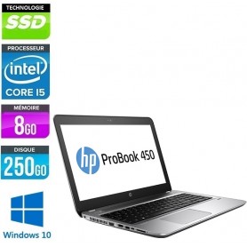 HP Probook 450 G4 Core i5 8Go Ram 250Go SSD LED 15.6'' FULL HD Webcam Windows 10 Pro 64Bits GARANTIE 2 ANS