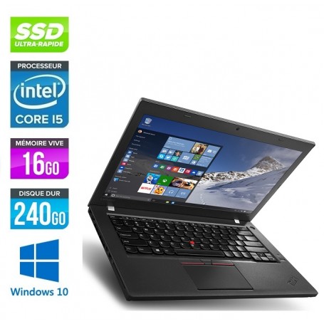 THINKPAD T460 Core i5 16Go 256Go SSD LED 14'' (1920/1080) Webcam Windows 10 Pro 64 GARANTIE 2 ANS