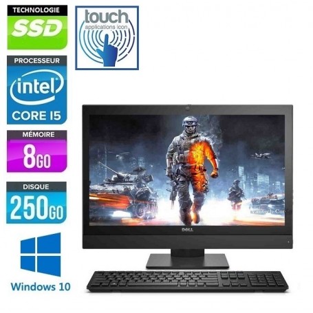 OPTIPLEX 7440 All in One Ecran LED 23.8'' Quad Core i5 8Go Ram 256Go SSD Windows 10 Pro 64 GARANTIE 2 ANS