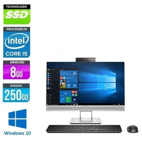 HP Elite 800 G3 ''All In One'' Quad Core i5 Ecran 24'' LED Full HD 8Go 256Go SSD NVMe Webcam Windows 10 Pro 64 GARANTIE 2 ANS