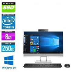 HP Elite 800 G3 ''All In One'' Quad  Core i5 Ecran 24'' LED Full HD 8Go 256Go SSD NVMe  Webcam Windows 10 Pro 64 GARANTIE 2 ANS