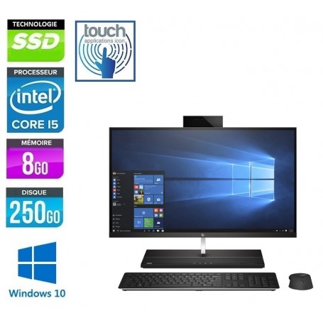 HP Elite 1000 G1 AIO  Quad Cores i5-6600 Ecran 24'' LED Full HD Tactile 8Go 256Go SSD  NVMe Windows 10 Pro 64 GARANTIE 2 ANS