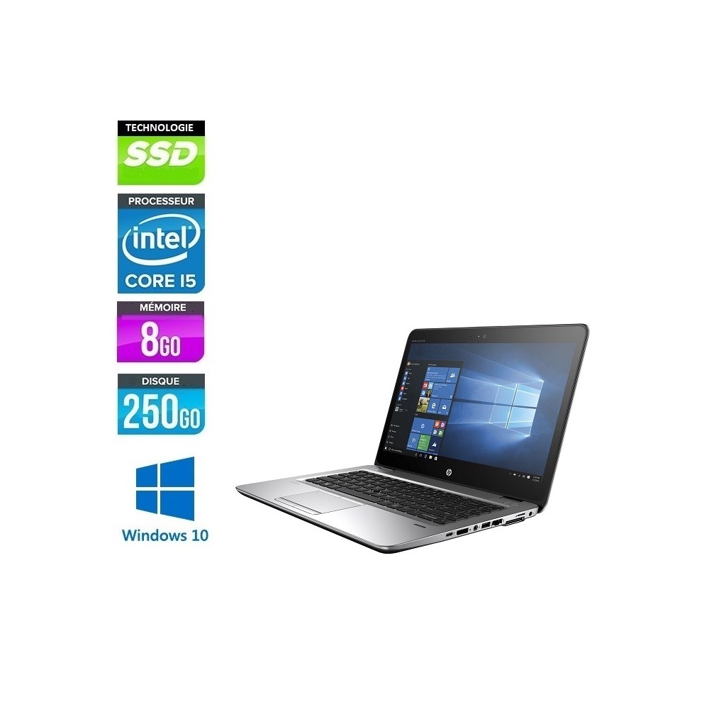 HP Elitebook 840 G3 Core i5-6300u 8Go 256Go SSD Type M2 LED 14