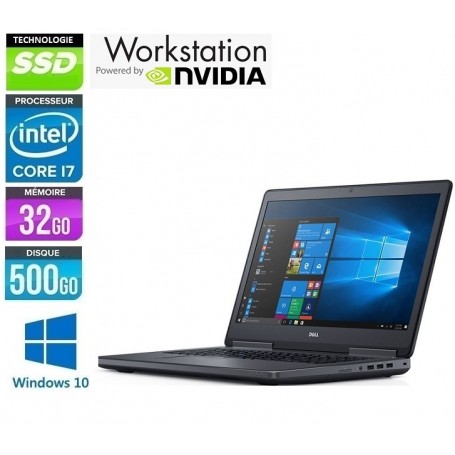 DELL Precision 7720 Quad core i7-7920HQ 32Go1To SSD NVMe NVidia P5000m LED 17,1'' (1920/1080) Windows 10 Pro 64GARANTIE 2 ANS