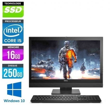 OPTIPLEX 7440 All in One Ecran LED 23.8'' Quad Core i5 8Go Ram 256Go SSD Windows 10 Pro 64 GARANTIE 2 ANS